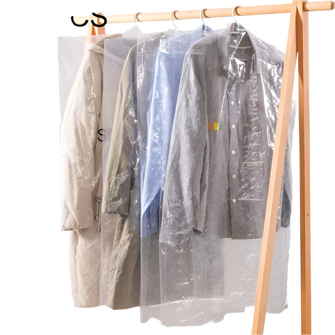 100 Disposable Dust Bags 60X90cm Thick Pe Material Transparent Garment Bags