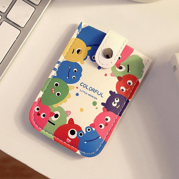 Large Capacity Pull Out Card Holder Pink Puppy Wallets