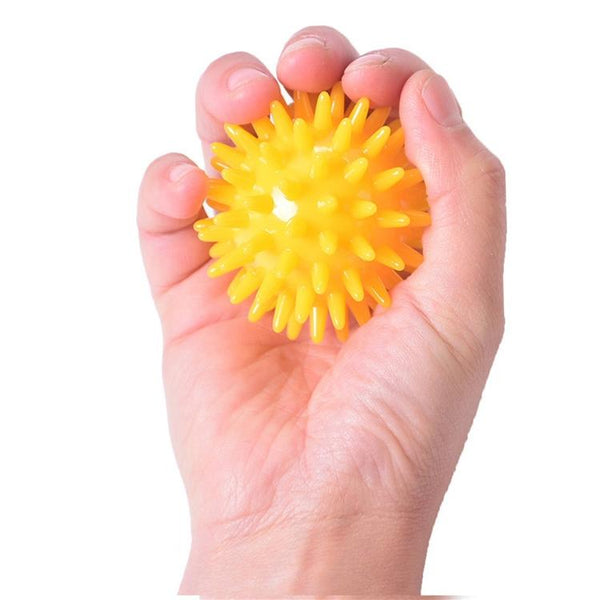 2 Pack Tpr Grip Ball For Stroke Recovery 6Cm Yellow Squeezable Stress Relievers