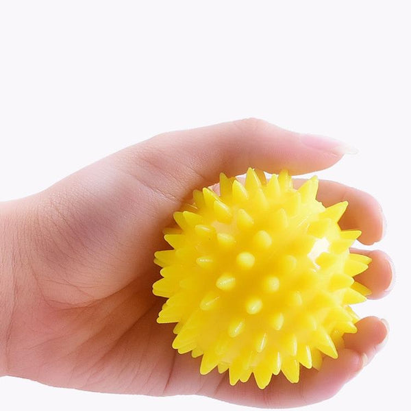 2 Pack Tpr Grip Ball For Stroke Recovery 6Cm Yellow Squeezable Stress Relievers