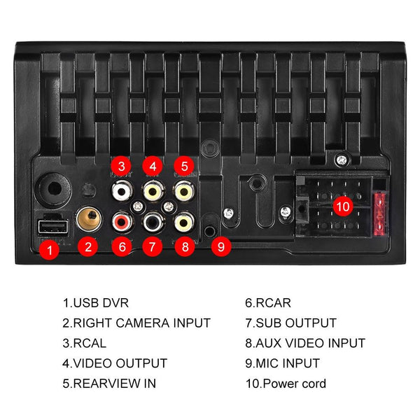 6.2 Inch Dual Spindle Hd Car Mp5 Player + Ahd Camera Other Car Video