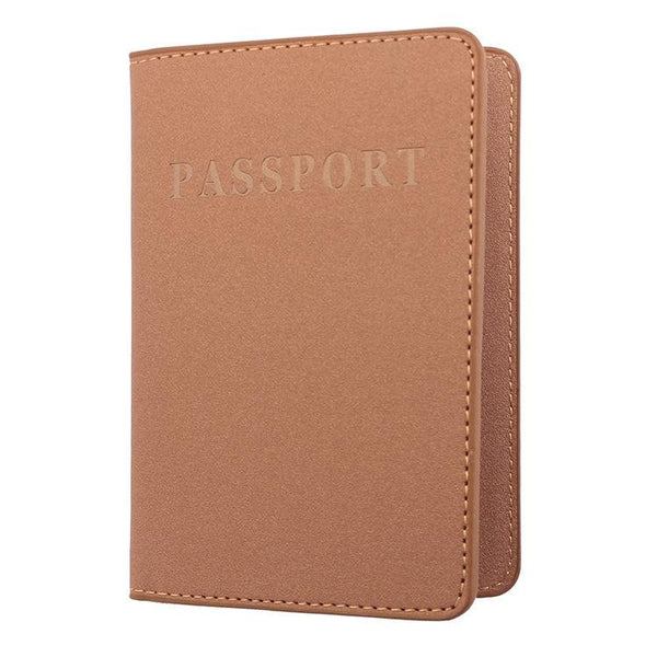 Frosted Pu Multi Card Passport Holder Dirty Yellow Travel Wallets