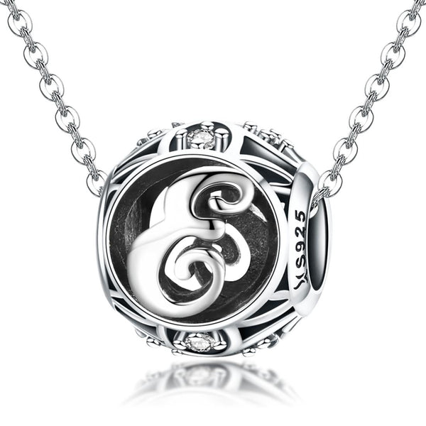 925 Sterling Silver 26 English Letter Beads For Diy Bracelets & Necklaces Style Charms & Pendants