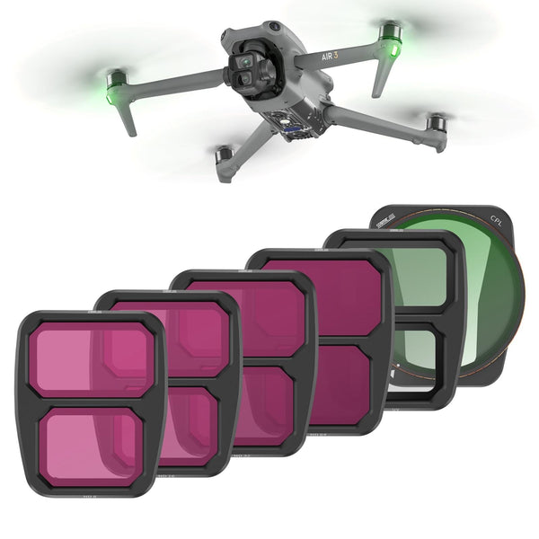 Versatile 4 In 1 Lens Filter For Dji Air 3 Drone 6 Nd8/16/32/64 Uv Cpl Camera Drone Accessories