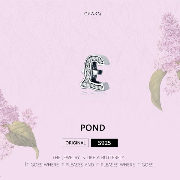 925 Sterling Silver Currency Symbol Pendant For Diy Bracelets And Necklaces Charms & Pendants