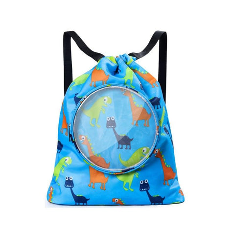 Blue Waterproof Drawstring Beach Bag S Wet Dry Separation Kids Shoulder Strap Backpacks & Bags