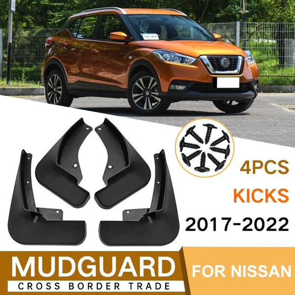 For Nissan Kicks 2017 2022 4Pcs / Set Car Auto Soft Plastic Splash Flaps Fender Guard Fenders & Mud Guards