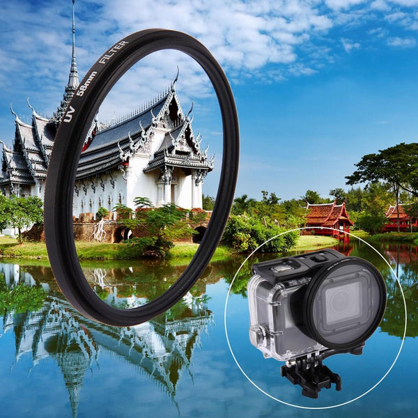3 In 1 58Mm Round Uv Filter With Cap For Gopro Hero7 / 6 Camera Drone Accessories