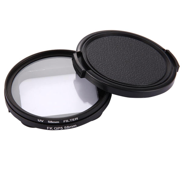 3 In 1 58Mm Round Uv Filter With Cap For Gopro Hero7 / 6 Camera Drone Accessories