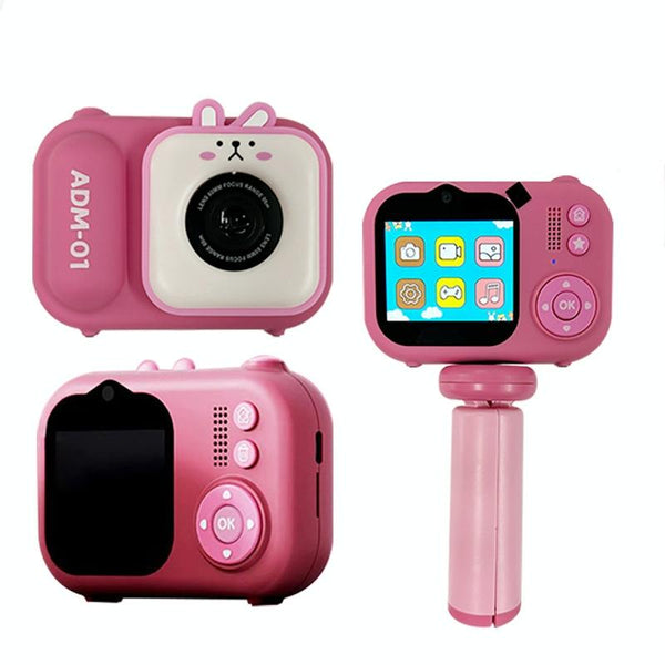 48Mp Dual Lens Kids Digital Camera With 2.4 Ips Screen And 32Gb Tf Card Blue Fox 64G Pink Bunny Digital Cameras