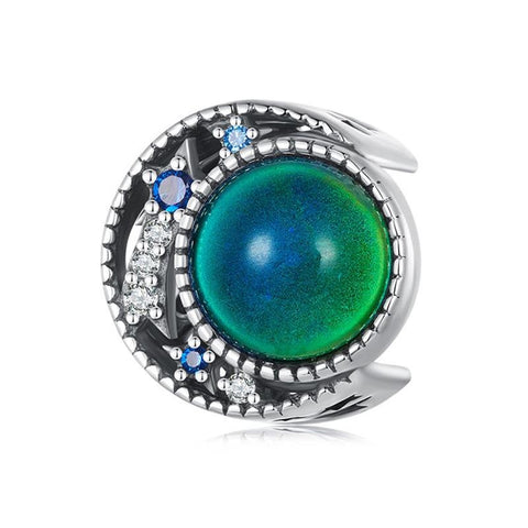 925 Sterling Silver Blue Moon Bead Bracelet Temperature Sensitive Charms & Pendants