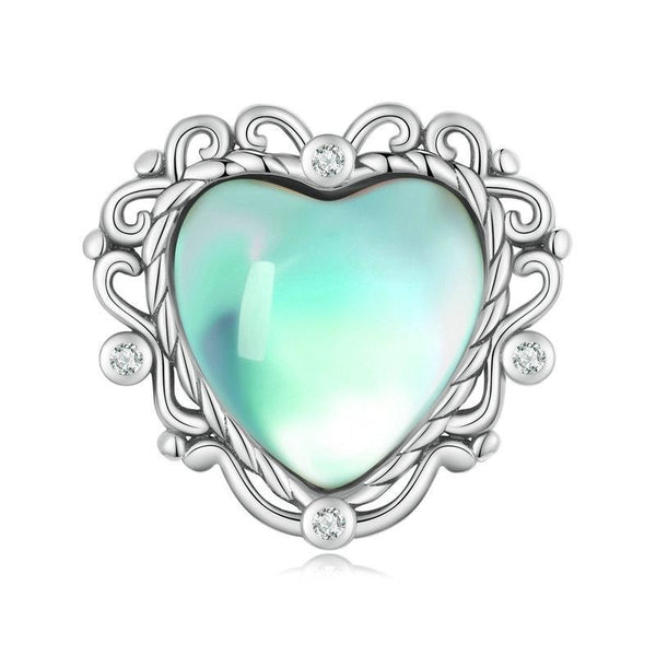 925 Sterling Silver Fresh Natural Heart Pendant For Diy Bracelet Style Shaped Charms & Pendants