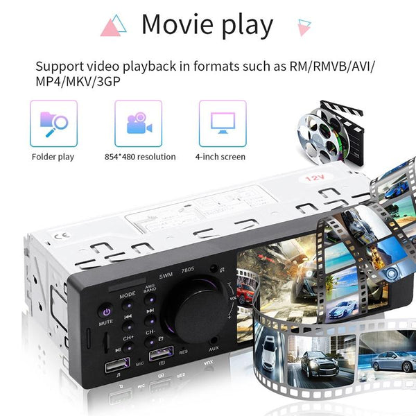 4.1 Inch Car Mp5 Player W / Fm Bluetooth Tf & Remote Other Car Audio