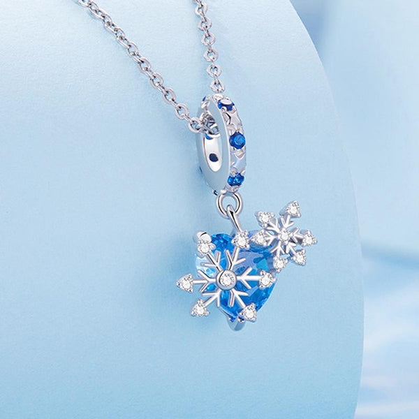 925 Sterling Silver Diy Winter Snowflake Bracelet Bead Set Charms & Pendants