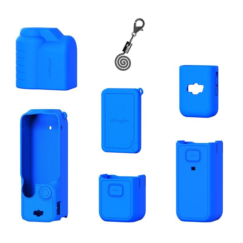 5 In 1 Silicone Case For Dji Pocket 3 Camera Accessories 7 Blue Camera Drone Accessories