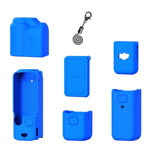 5 In 1 Silicone Case For Dji Pocket 3 Camera Accessories 7 Blue Camera Drone Accessories