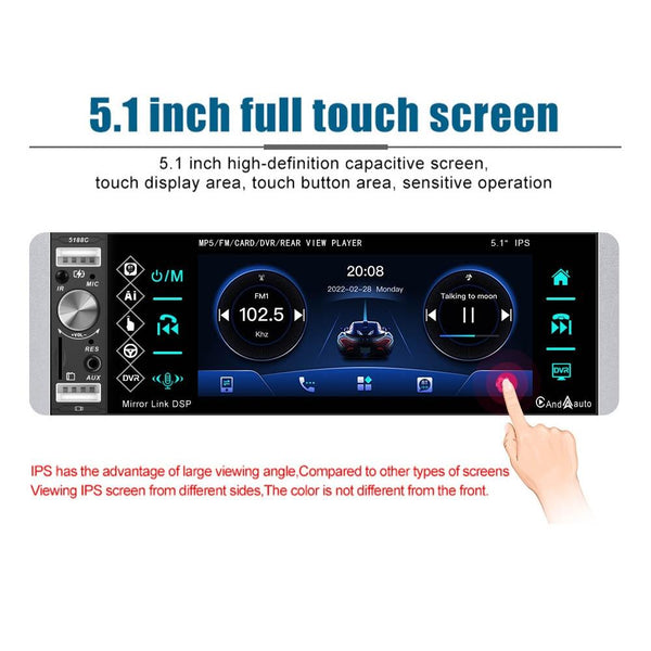 5.1 Inch Ips Capacitive Carplay Player + Ahd Camera Other Car Video
