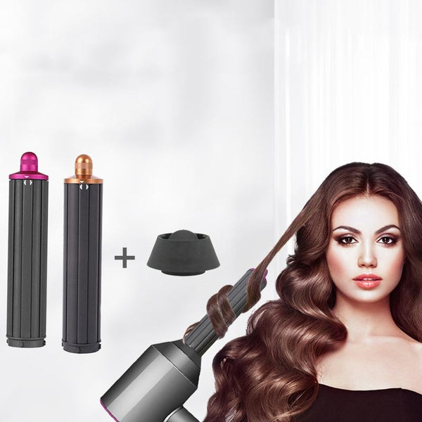 Upgraded Long Curling Barrels For Dyson Airwrap Hair Dryer With Nozzle And Adapter In Rose Red Hair Dryers