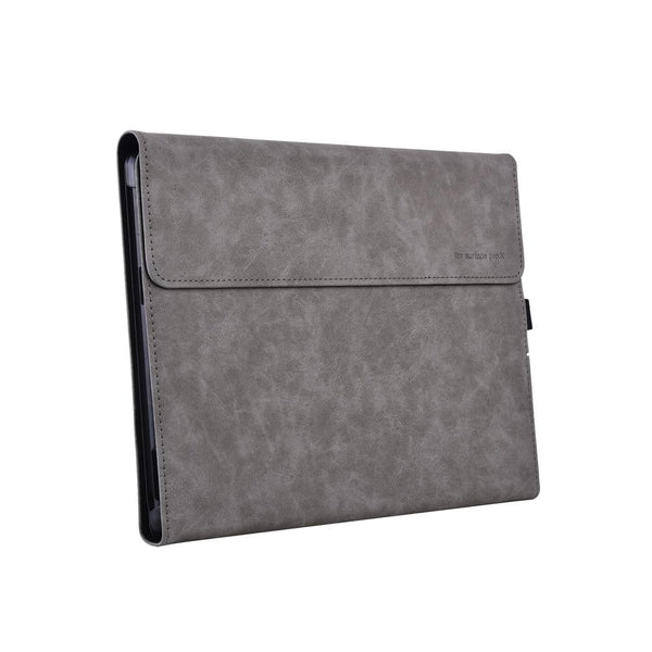 Light Gray Leather Tablet Case For Microsoft Surface Pro X 13 Inch Laptop Cases & Bags