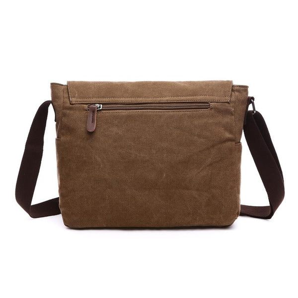 Khaki Canvas Business Messenger Bag Medium Size Women's Bags & Handbags