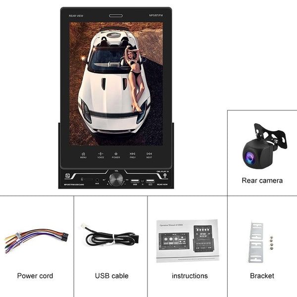 9.5 Inch Vertical Screen Car Mp5 Player + Ahd Camera Other Car Video