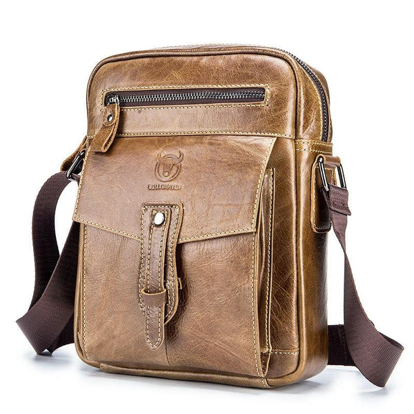 Cowhide Messenger Bag Large Capacity Briefcase Dark Brown Bags