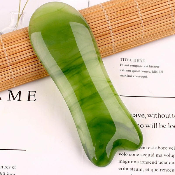 Facial Massage Stick For Beauty Salon Green Resin Scraping Sheet Massagers