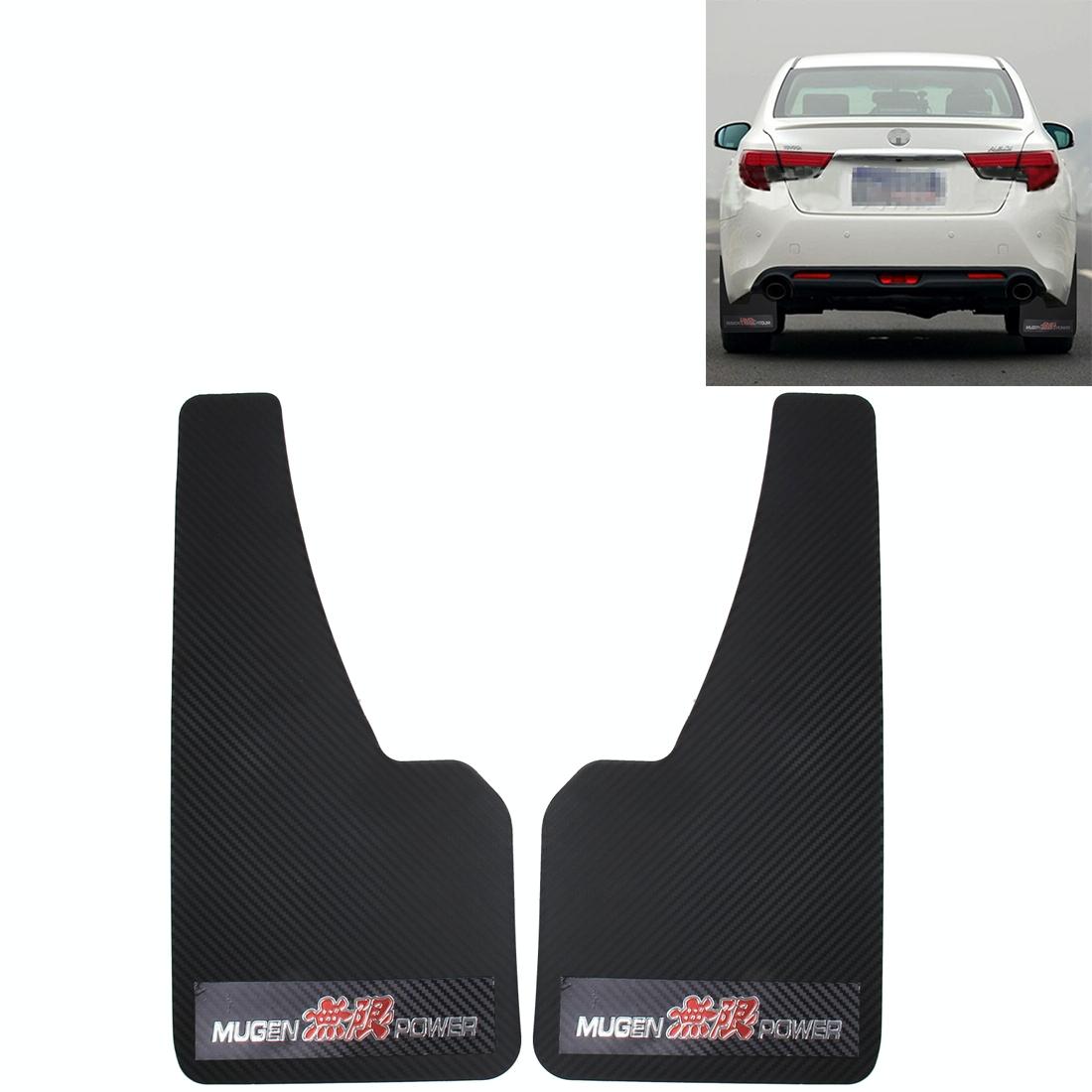 A Pair 3D Carbon Universal Racing Mudflaps Fender Guard Fenders & Mud Guards