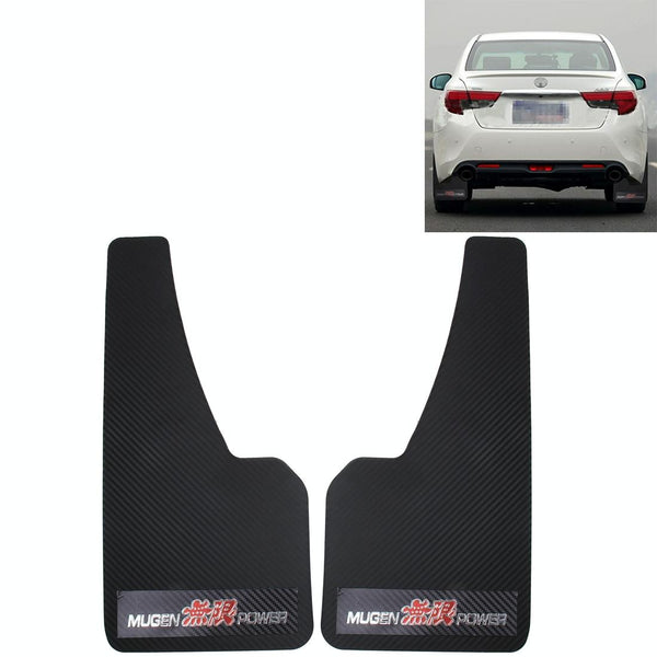 A Pair 3D Carbon Universal Racing Mudflaps Fender Guard Fenders & Mud Guards