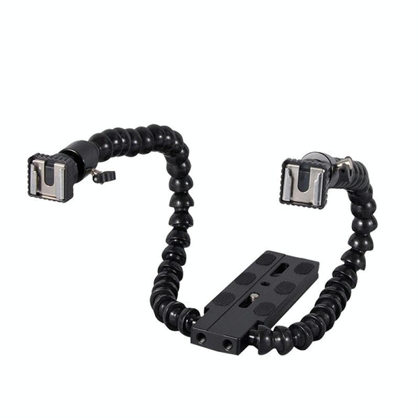 Dual Arm Flash Bracket Mount For Hot Shoe Flash Brackets