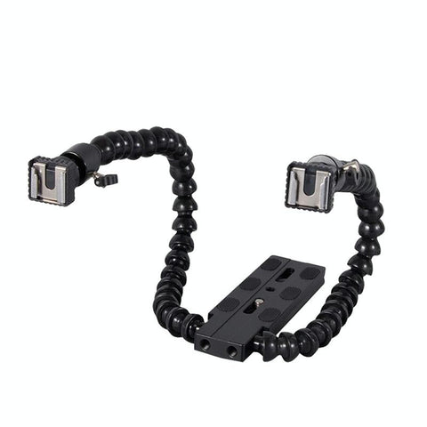 Dual Arm Flash Bracket Mount For Hot Shoe Flash Brackets