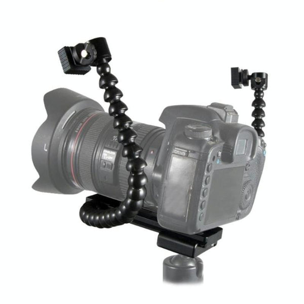 Dual Arm Flash Bracket Mount For Hot Shoe Flash Brackets