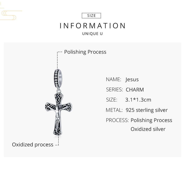 925 Sterling Silver Cross Pendant For Diy Bracelets Charms & Pendants