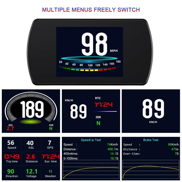 Car Hud Display Gps Speed Voltage Altitude Other Car Audio