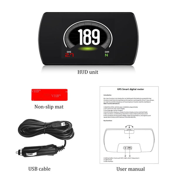 Car Hud Display Gps Speed Voltage Altitude Other Car Audio
