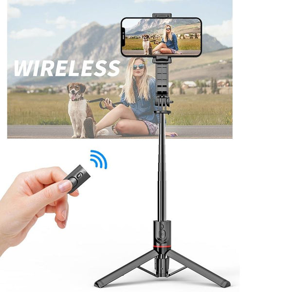 Bluetooth Remote Selfie Stick With Tripod Phone Holder For Audio And Video Use Selfie Sticks