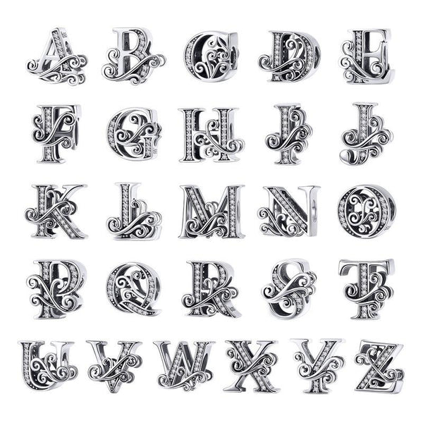 Diy Bracelet Beaded Accessories With Zircon Beads 26 Letters Style Y Charms & Pendants