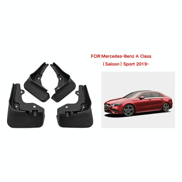 For Mercedes Benz A Class Sedan Sport 2019 2022 4Pcs / Set Car Auto Soft Plastic Splash Flaps Fender Guard Fenders & Mud Guards