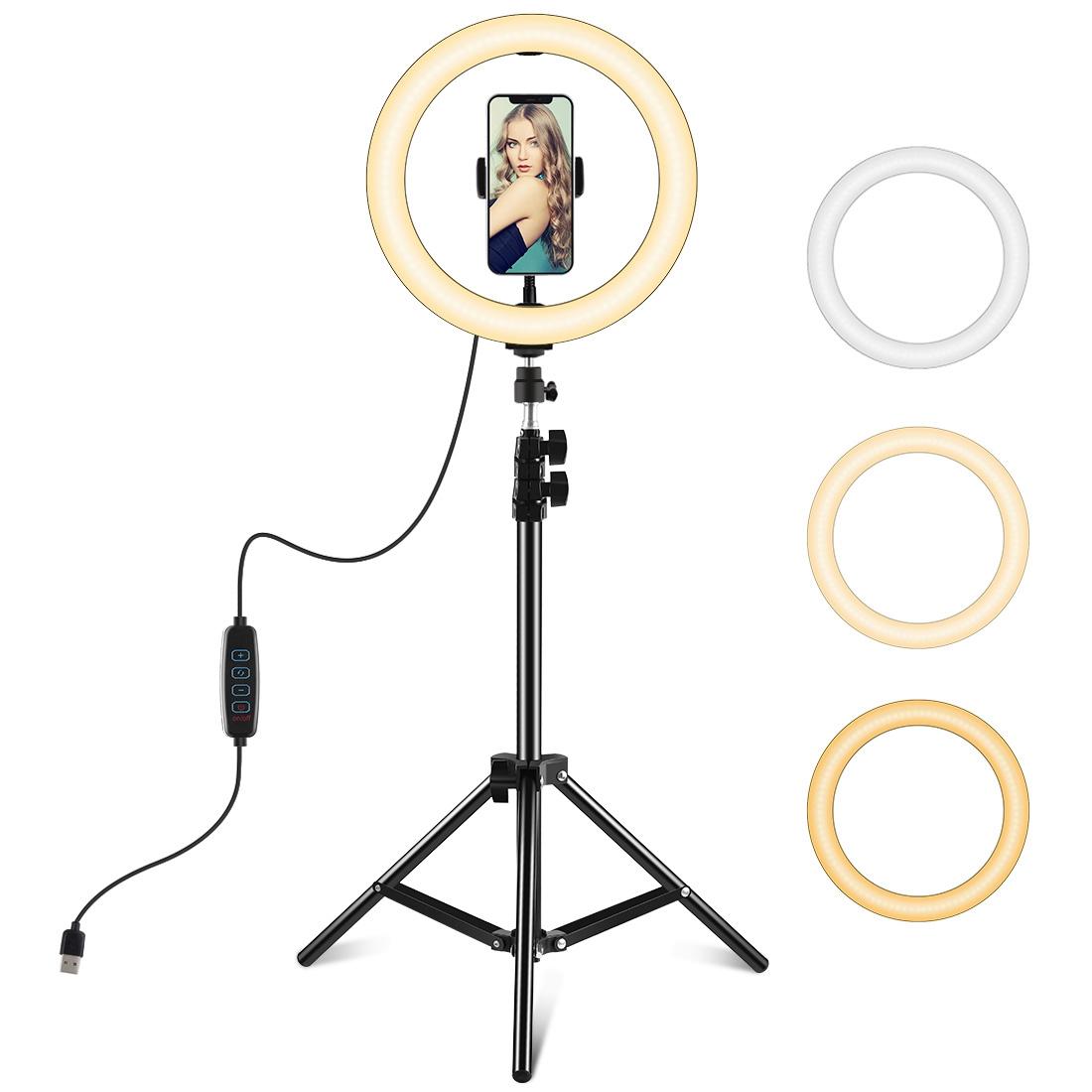 10.2 Led Ring Light With 1.1M Tripod For Vlogging And Live Streaming Tripods & Monopods