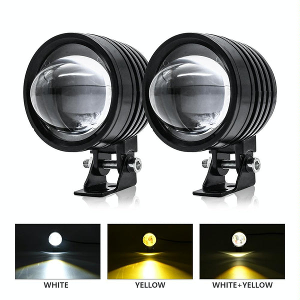 3 Inch Mini Fisheye Yellow And White Two Colour Spotlight Led Car Lights