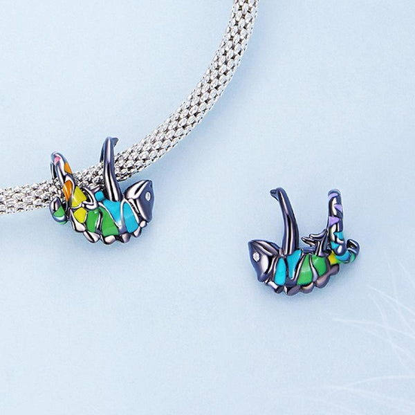 925 Sterling Silver Chameleon Beads For Diy Bracelets Charms & Pendants