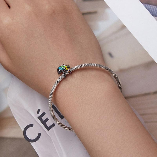 925 Sterling Silver Chameleon Beads For Diy Bracelets Charms & Pendants