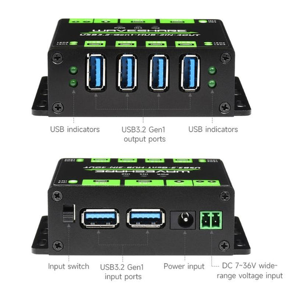 4 Port Usb 3.2 Hub With Dual Host Switching Usb Cables Hubs & Adapters
