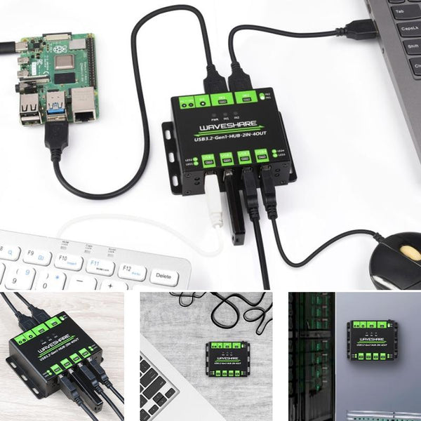 4 Port Usb 3.2 Hub With Dual Host Switching Usb Cables Hubs & Adapters