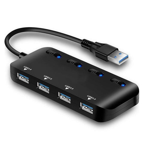 4 Port Usb 3.0 Hub With Switch Usb Cables Hubs & Adapters