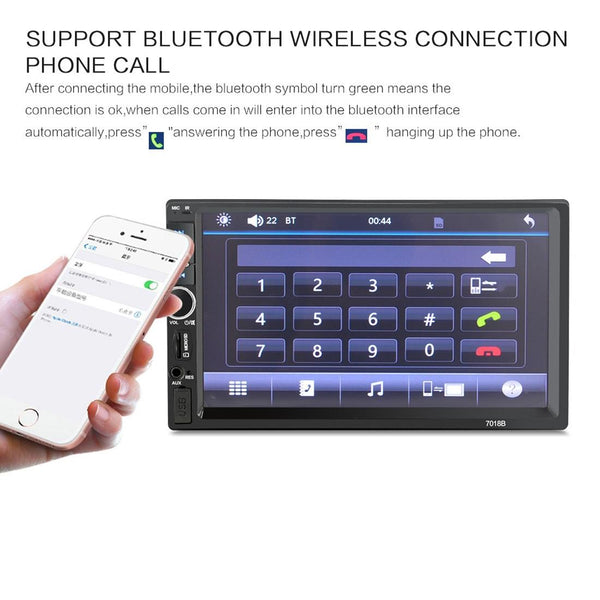 7 Inch Hd Touch Car Radio W / Bluetooth Remote Rearview Camera 6800 Module Fm Tf Usb Other Car Video