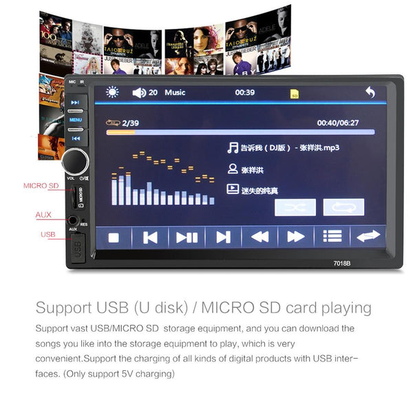 7 Inch Hd Touch Car Radio W / Bluetooth Remote Rearview Camera 6800 Module Fm Tf Usb Other Car Video