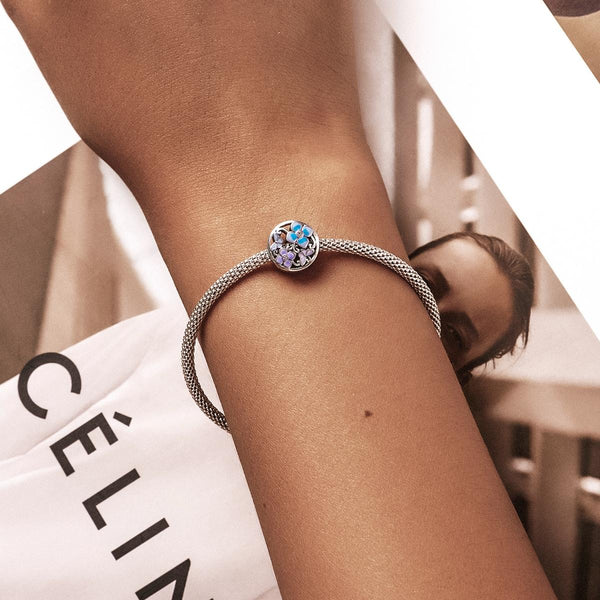 925 Sterling Silver Flower Butterfly Beads For Diy Bracelets & Necklaces Charms & Pendants