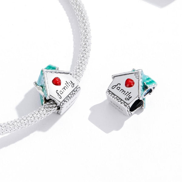 925 Sterling Silver Small House Beads For Diy Bracelets & Necklaces Charms & Pendants