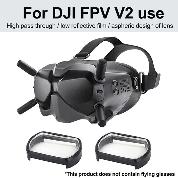 2 Pcs Myopia Glasses Lens Vision Correction Aspherical For Dji Fpv Goggles V2 Camera Drone Accessories